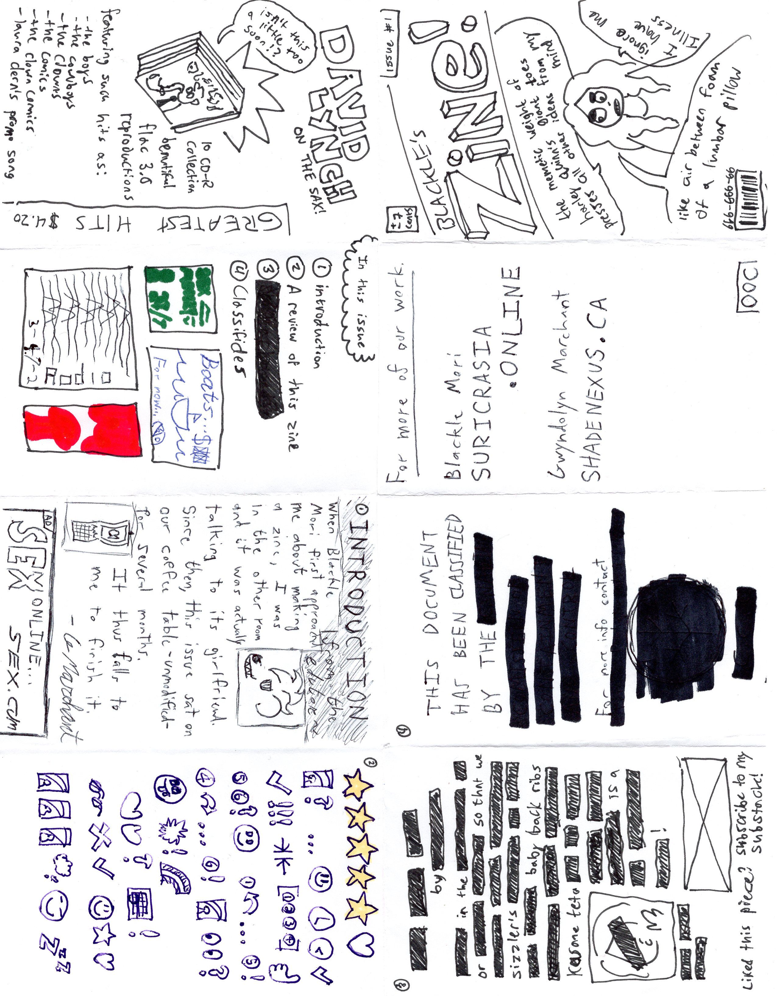 The full scan of Blackle Zine #1