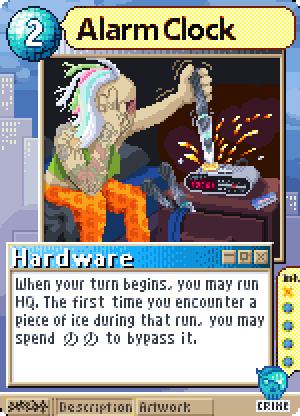 The card Alarm Clock