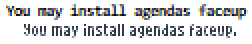 I've rendered the sentence "You may install agendas faceup" in a vector font and my own bitmap font. The vector font has become blurry from rendering at a small size, whereas the pixel font looks crisp.